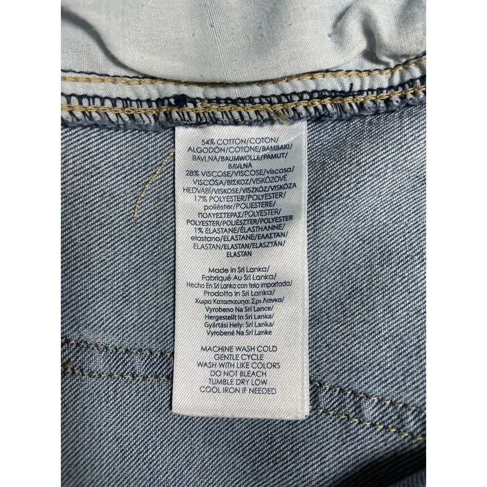 Chaps Denim Wide Leg Trouser style Cropped jeans, Soft Silky Stretch, Ladies 16‎